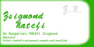 zsigmond matefi business card